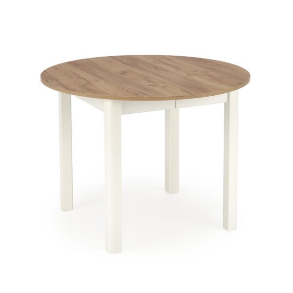 Jedálenský rozkladací stôl RINGO 102/142 cm dub remeselný zlatý/biely