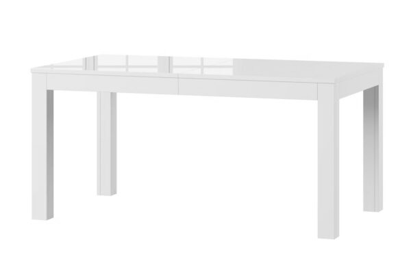 Jedálenský rozkladací stôl Wenus 160/300 cm biely lesk