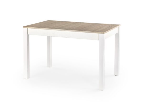 Jedálenský rozťahovací stôl Maurycy 118/158 cm dub sonoma/biela
