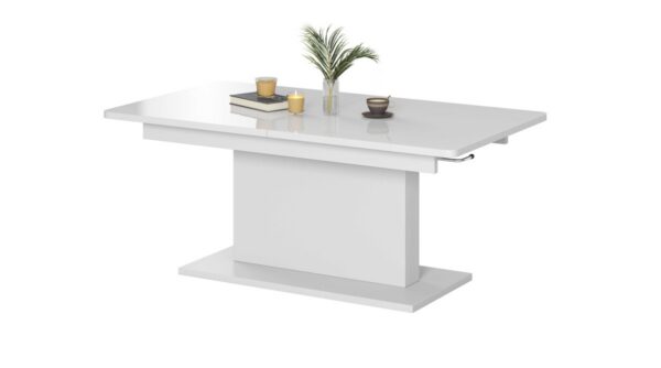 Jedálenský rozťahovací stôl Seti 126/167 cm biely