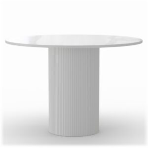 Jedálenský stôl MALAGA 110 cm biely mramor