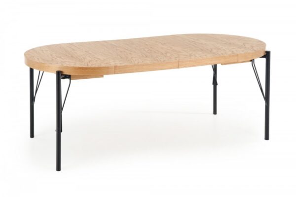 Jídelní rozkládací stůl Fero 100/300 cm dub přírodní/černý