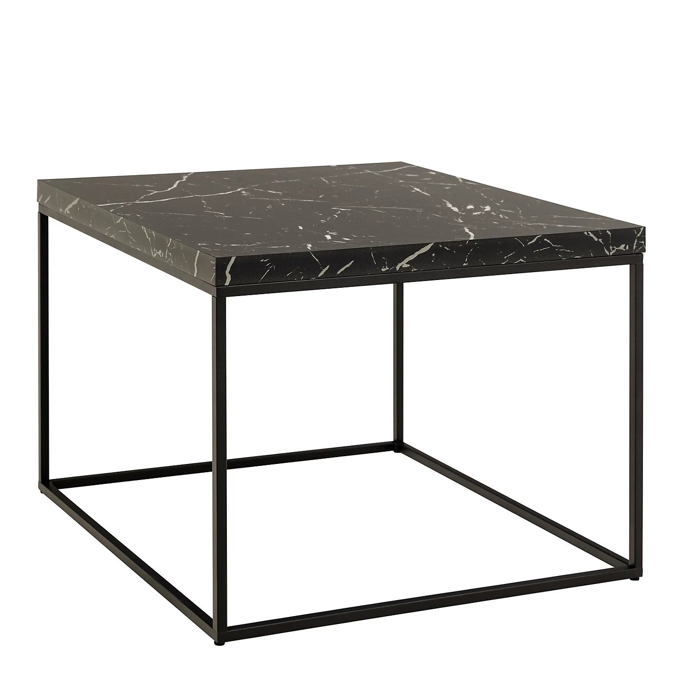Konferenčný stolík Barossa 60 cm čierny mramor/čierny