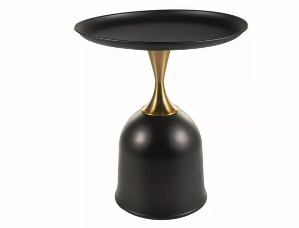 Konferenčný stolík Libra 51 cm čierny/zlatý