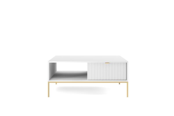 Konferenčný stolík Nova 104 cm biely/zlatý