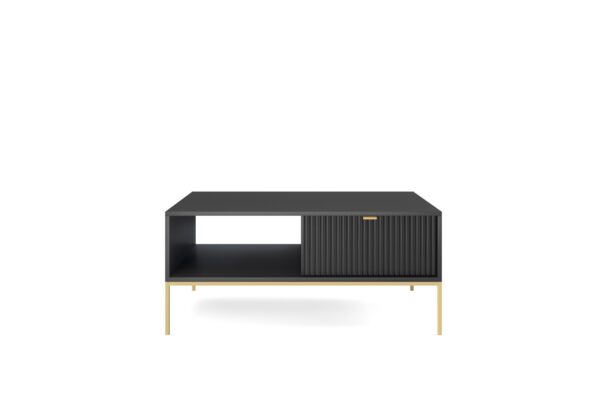 Konferenčný stolík Nova 104 cm čierny/zlatý