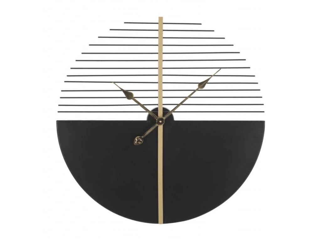Kovové nástenné hodiny Stick 60 cm čierne/zlaté