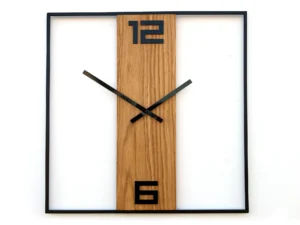 Nástenné hodiny Arabic Ramka 50 cm hnedé/čierne