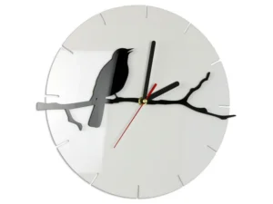 Nástenné hodiny Birdy 30 cm čierne/biele