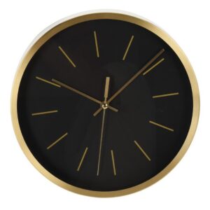Nástenné hodiny GOLACK 25 cm čierne/zlaté