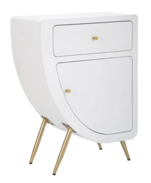 Nočný stolík Venus 60 cm biely/zlatý