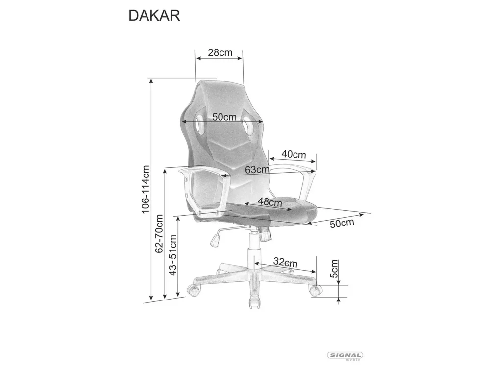 Otočné kreslo Dakar – Obrázok 3