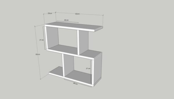 Príručný stolík / Odkladací stolík Life - Black, Marble – Obrázok 3