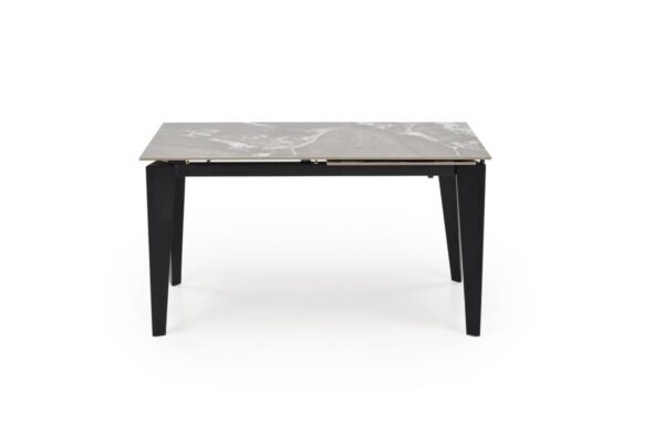 Rozkladací jedálenský stôl Felix 141/201 cm popolavý mramor/čierny