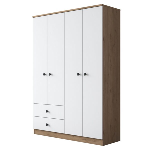 Šatníková skriňa BA 108 120 cm orech/biela