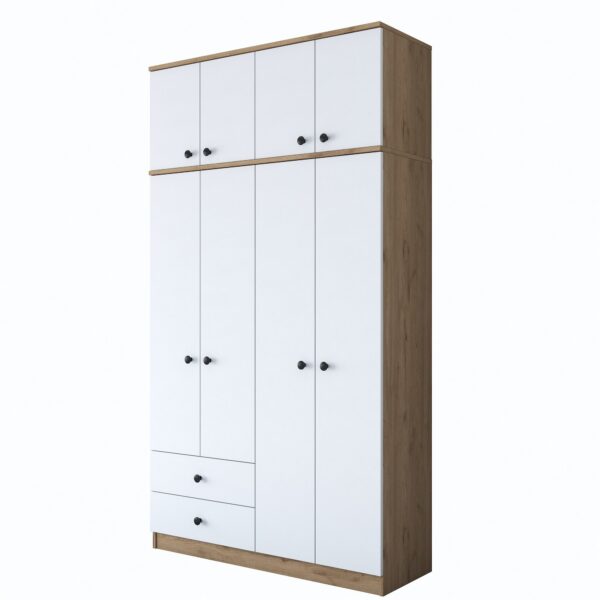 Šatníková skriňa BA 121 120 cm orech/biela