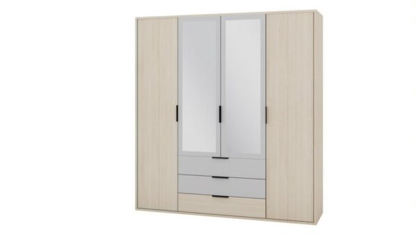 Šatníková skriňa Ryga 02 187 cm dub Riva/šedá