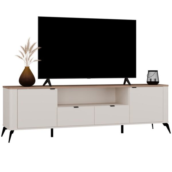 TV stolík CORDOBA 2D2S kašmírový/dub Castello