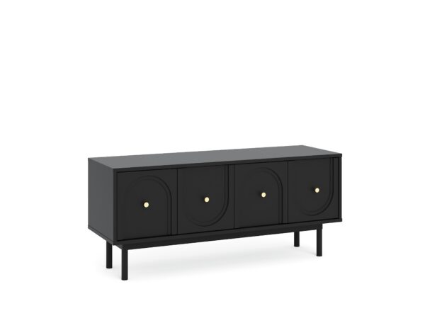 TV stolík Mazoma 154 cm čierny/zlatý