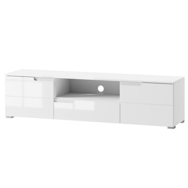 TV stolík Selene RTV 165 cm biely lesk/mat
