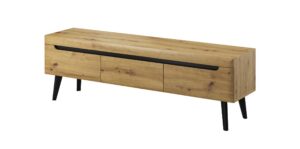 Televízny stolík Nordi 160 cm čierna/orech remeselný