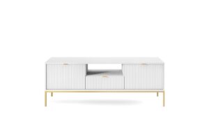 Televízny stolík Nova 154 cm biely/zlatý