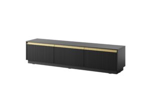 Televízny stolík Royal II 180 cm čierny/zlatý