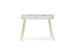 Toaletný stolík Zova 103 cm biely/zlatý