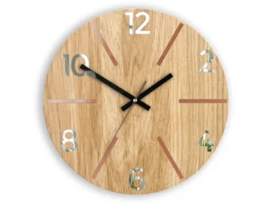 Drevené nástenné hodiny Aksel 33 cm dub - výber z 7 prevedení