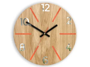 Drevené nástenné hodiny Aksel 33 cm dub - výber z 7 prevedení