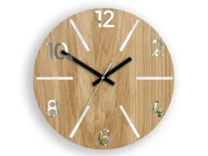 Drevené nástenné hodiny Aksel 33 cm dub - výber z 7 prevedení