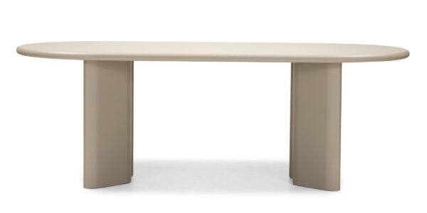 Jedálenský oválny stôl Lima 220 cm tmavobéžový
