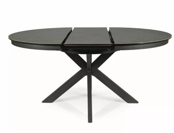 Jedálenský rozkladací stôl Porto 120/160 cm keramika sivý/čierny