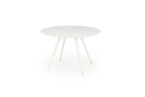 Jedálenský stôl Aramis 120 cm terrazzo biely