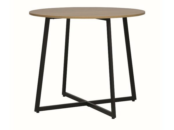 Jedálenský stôl Luna 90 cm dub prírodný/čierny
