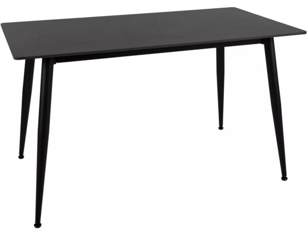 Jedálenský stôl Rion 130 cm keramika čierny mramor/čierny