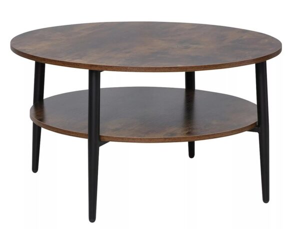 Konferenčný stolík Ella 80 cm vintage/čierny
