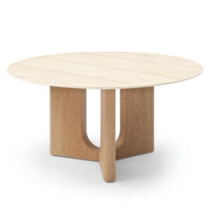 Konferenčný stolík Klimt 90 cm travertín/dub prírodný