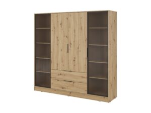 Šatníková skriňa Kelly 4D RD s tyčou 206 cm dub artisan