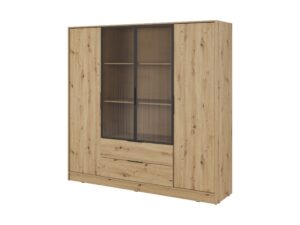 Šatníková skriňa Kelly 4D RM s policami 206 cm dub artisan