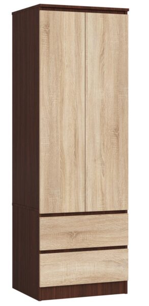 Šatníková skriňa Star 60 cm wenge/dub sonoma