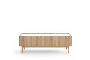 TV stolík Boho La 144 cm dub riviera/biely mramor