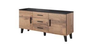 TV stolík Lotta II 150 cm dub wotan/čierny
