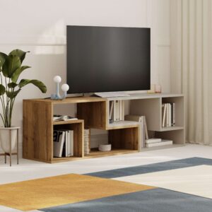 Televízny stolík Houseland Glis dub tmavý/pieskovec