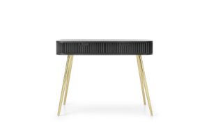 Toaletný stolík Zova 103 cm čierny/zlatý