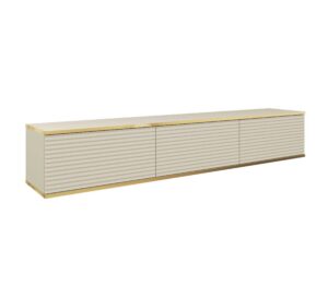 Závěsný televizní stolek Oro MDF 175 cm béžový/zlatý