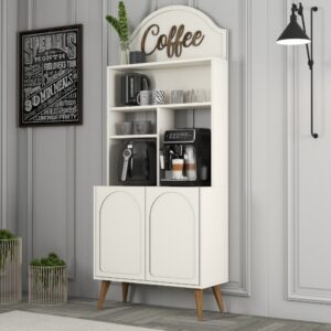 Coffee Bar Cabinet Lyon 80 - Cream