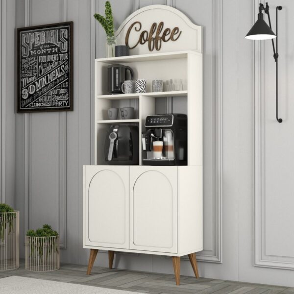 Coffee Bar Cabinet Lyon 80 - Cream