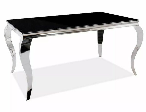 Jedálenský stôl Prince 150 cm čierny/chróm