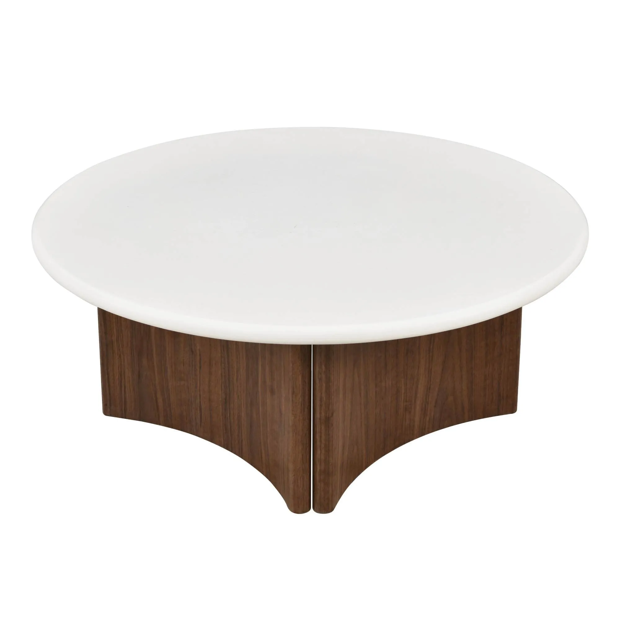 Konferenční stolek Marlo 80 cm krémový/ořech